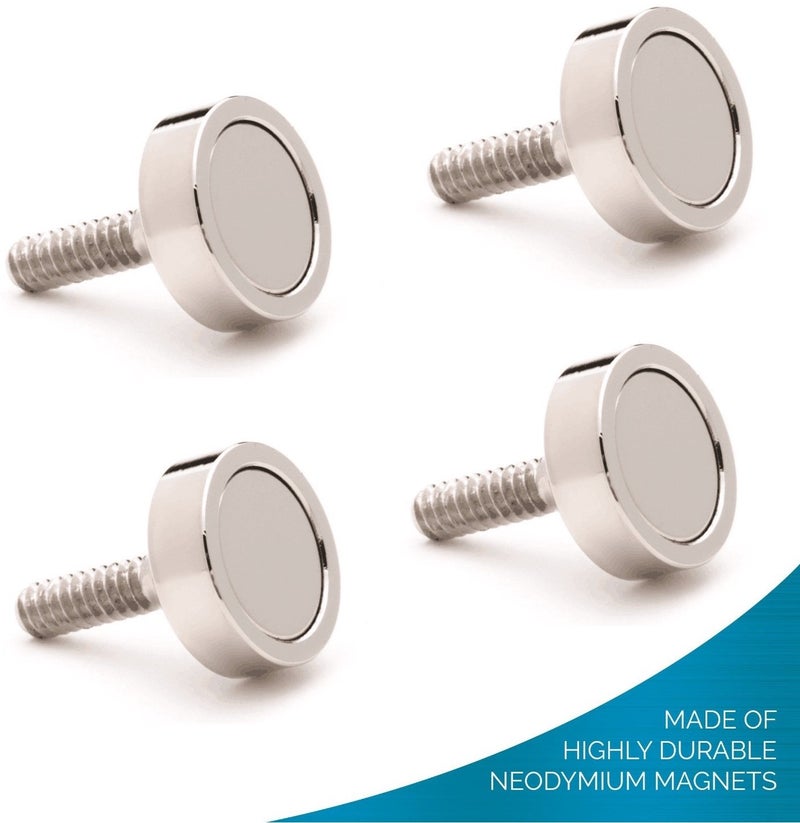 UbiGear Magnetic Push Paper Pin Refrigerator Magnet Tack Pushpin Coat Hook Holder (Screw-4) - Image 2